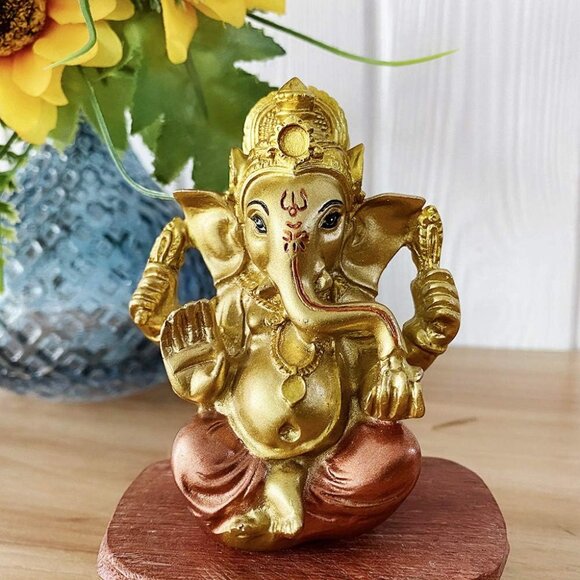 🆕 Hindu God Lord Ganesha Statue Dashboard Decor Mandir Temple Diwali Puja Gift - Picture 2 of 6